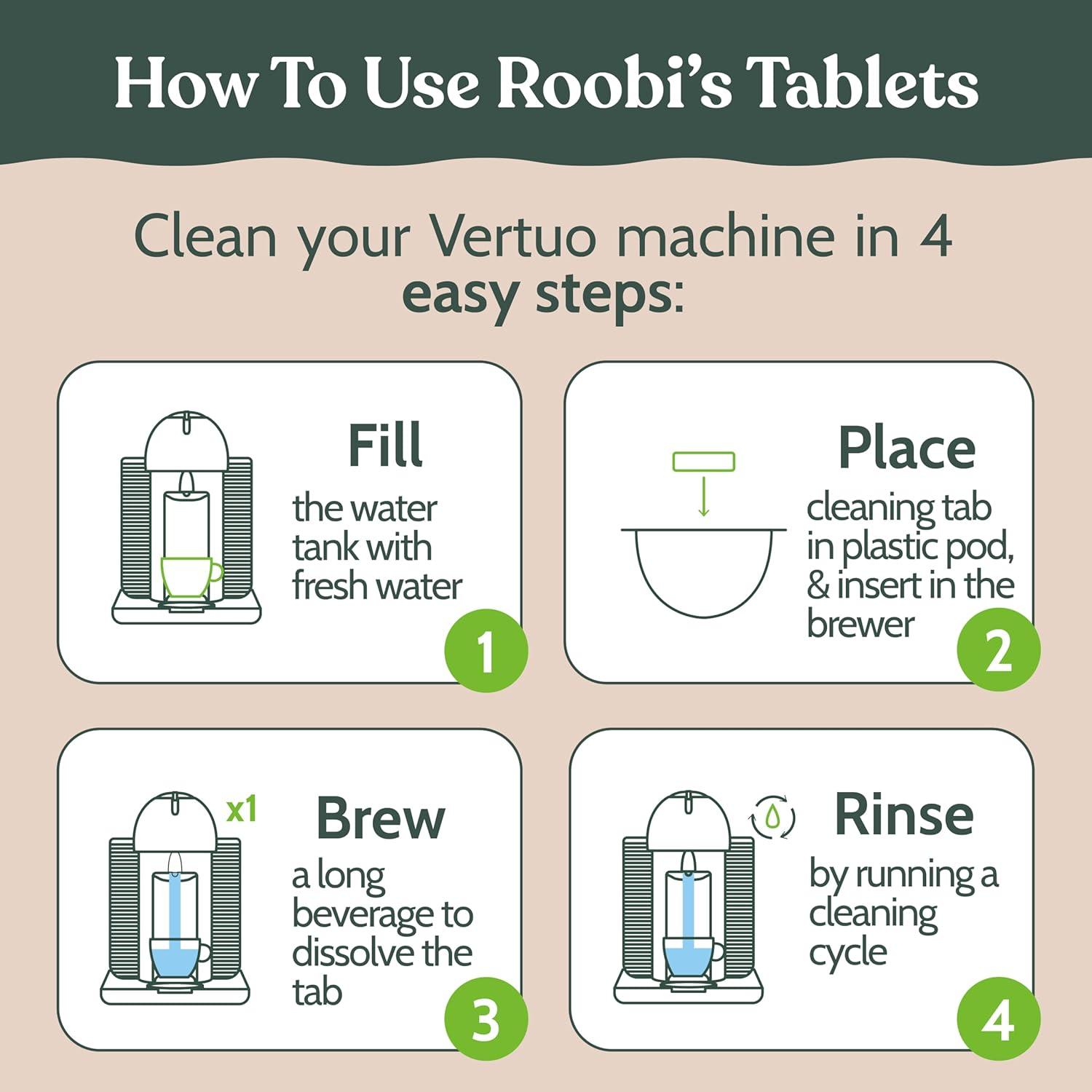 image:imageNespresso Vertuo Compatible Descaling Solution EcoFriendly Formula to Clean amp Descale Your Nespresso Vertuoline Machine 2 Uses per Bottle 2 Pack Carbon Neutral Vertuo Descaling KitCleaning Tablets