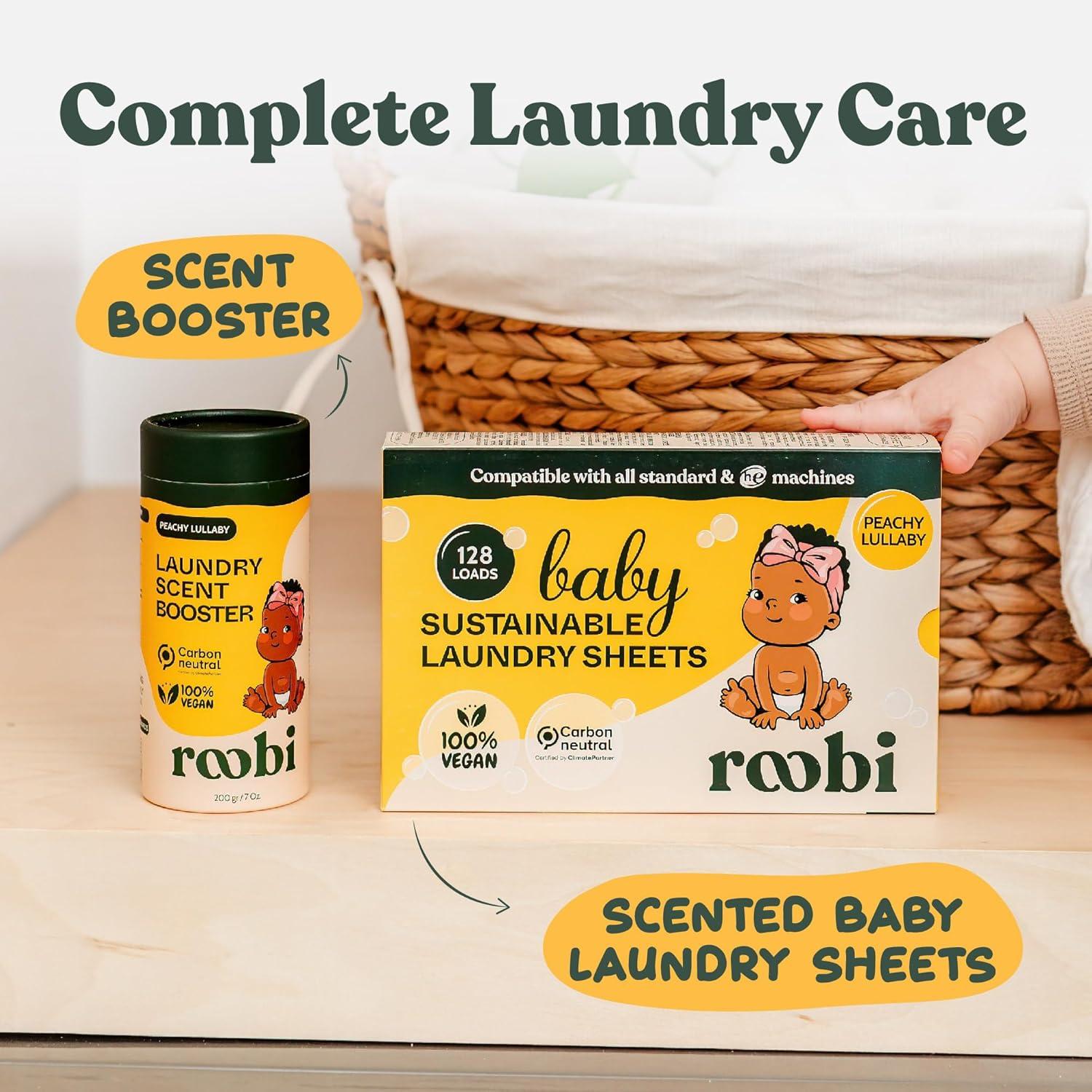 image:imageRoobi Baby Laundry Scent Booster Peachy Lullaby Fragrance Beads Specially Formulated for Babys Sensitive Skin Up to 20 Washing Cycles Carbon Neutral 100 VeganPeachy Lullaby Beads