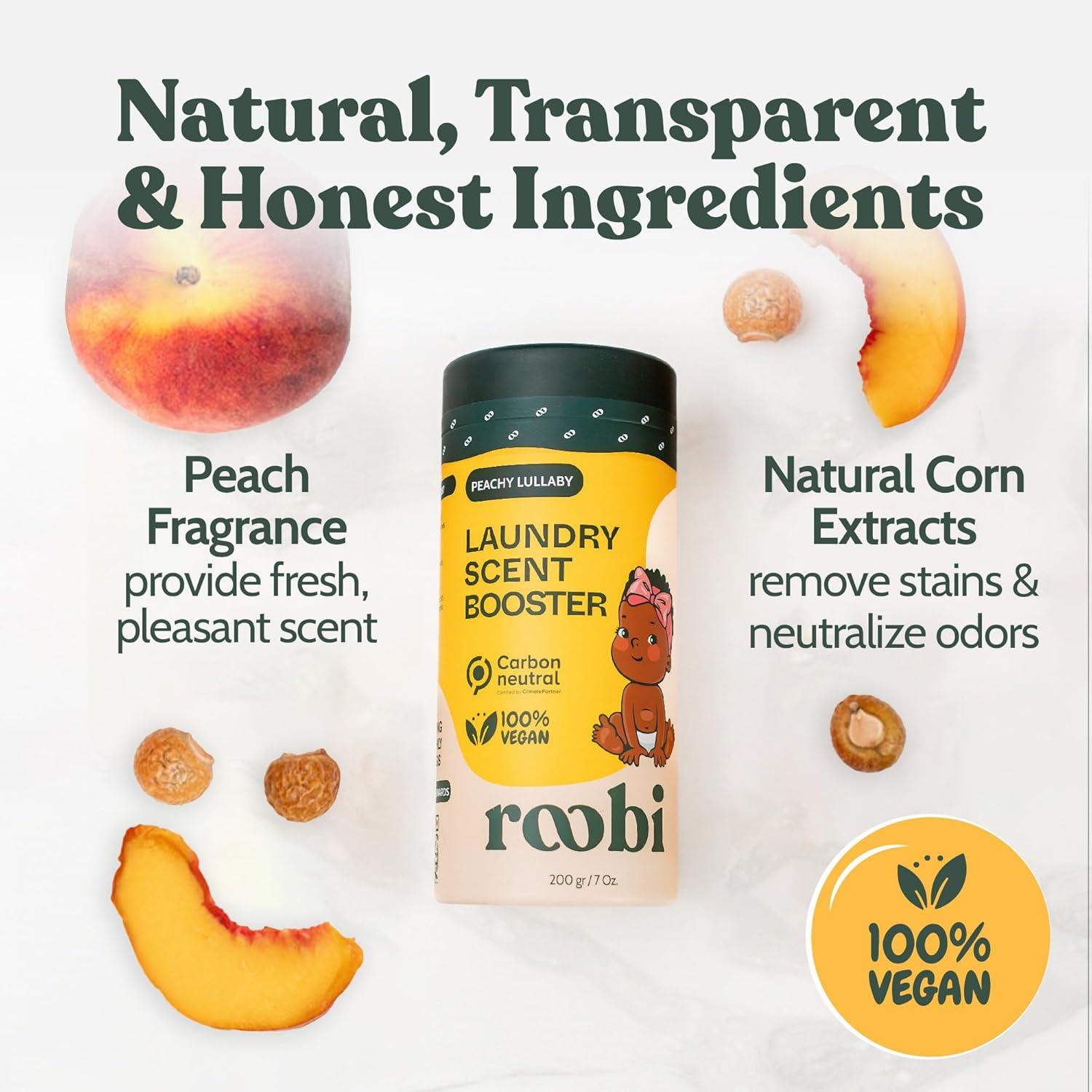 image:imageRoobi Baby Laundry Scent Booster Peachy Lullaby Fragrance Beads Specially Formulated for Babys Sensitive Skin Up to 20 Washing Cycles Carbon Neutral 100 VeganPeachy Lullaby Beads