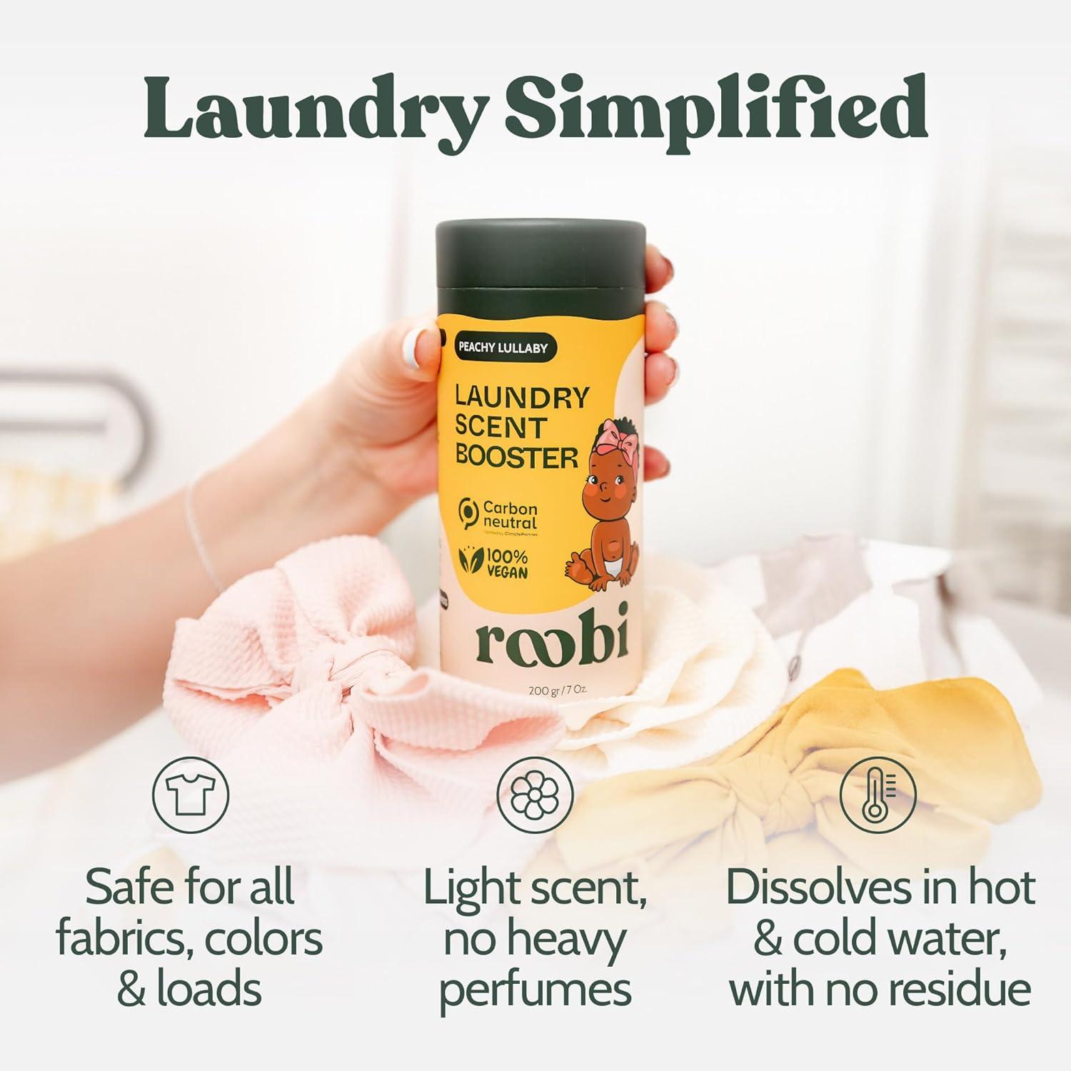 image:imageRoobi Baby Laundry Scent Booster Peachy Lullaby Fragrance Beads Specially Formulated for Babys Sensitive Skin Up to 20 Washing Cycles Carbon Neutral 100 VeganPeachy Lullaby Beads