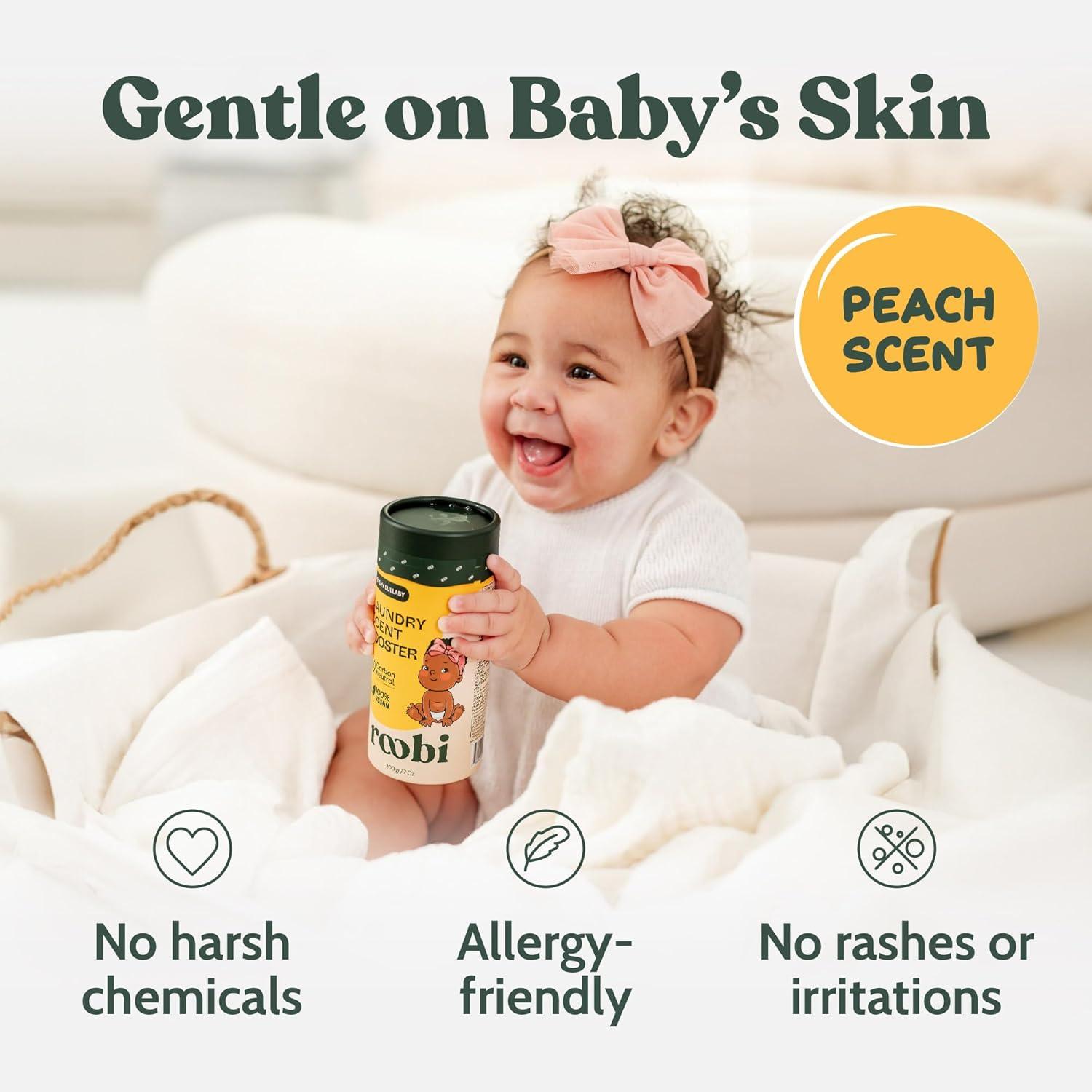 image:imageRoobi Baby Laundry Scent Booster Peachy Lullaby Fragrance Beads Specially Formulated for Babys Sensitive Skin Up to 20 Washing Cycles Carbon Neutral 100 VeganPeachy Lullaby Beads