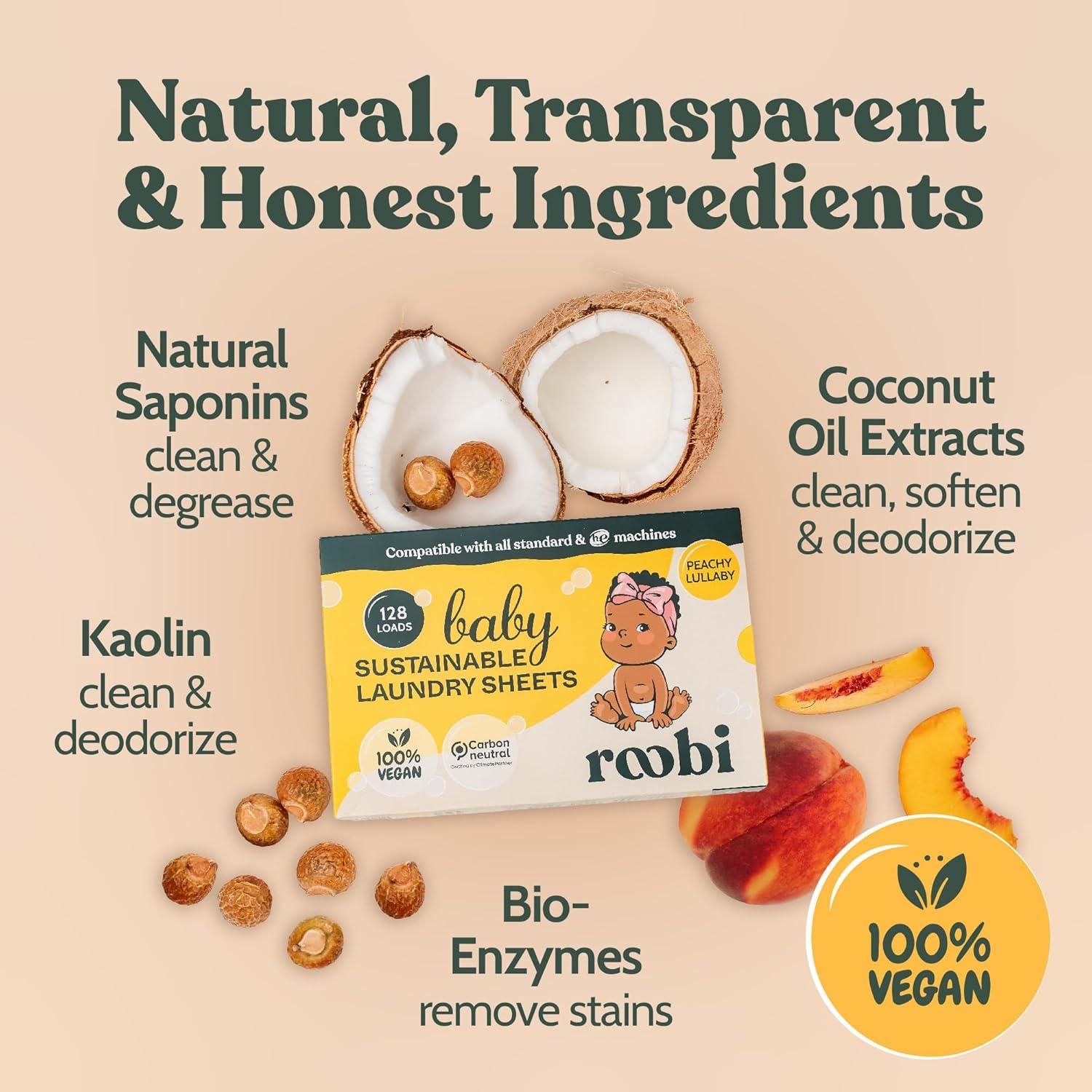 image:imageRoobi Baby Laundry Scent Booster Peachy Lullaby Fragrance Beads Specially Formulated for Babys Sensitive Skin Up to 20 Washing Cycles Carbon Neutral 100 VeganPeachy Lullaby Sheets