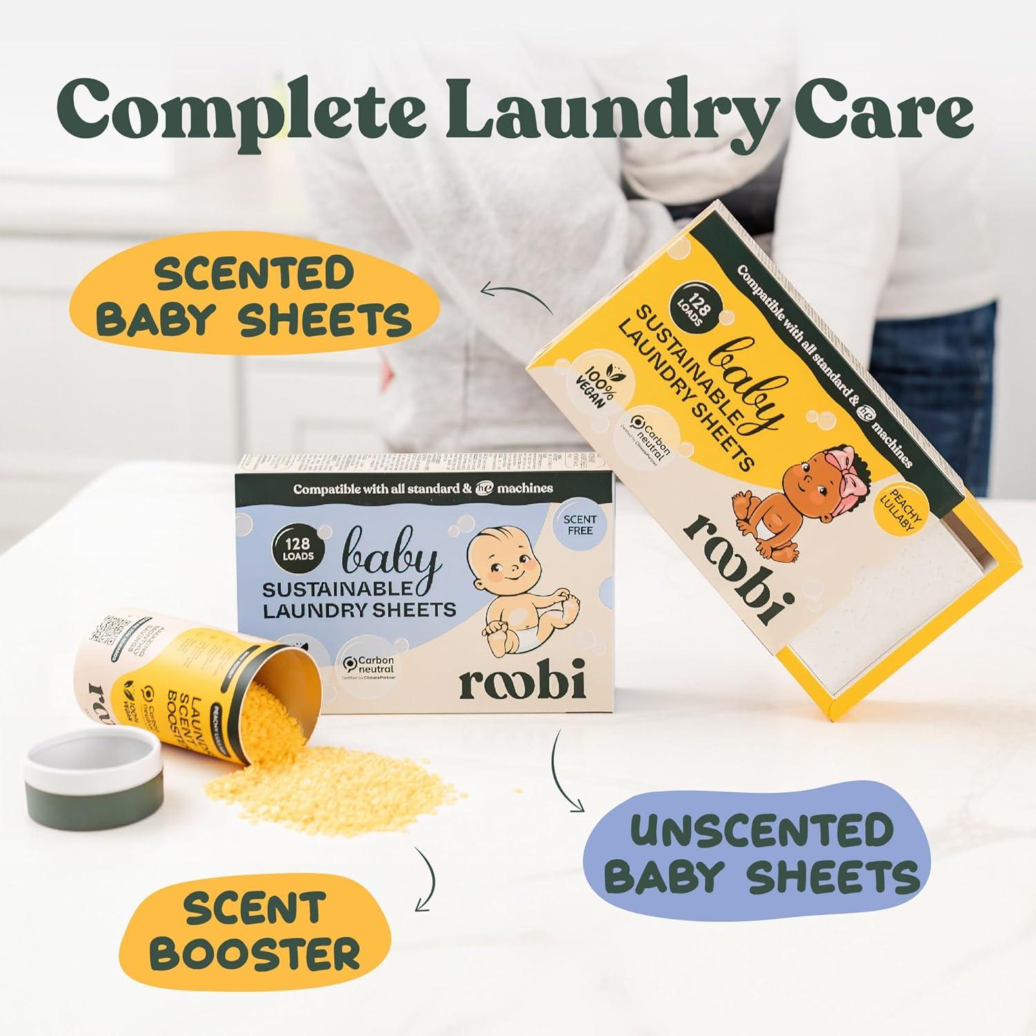 image:imageRoobi Baby Laundry Scent Booster Peachy Lullaby Fragrance Beads Specially Formulated for Babys Sensitive Skin Up to 20 Washing Cycles Carbon Neutral 100 VeganPeachy Lullaby Sheets