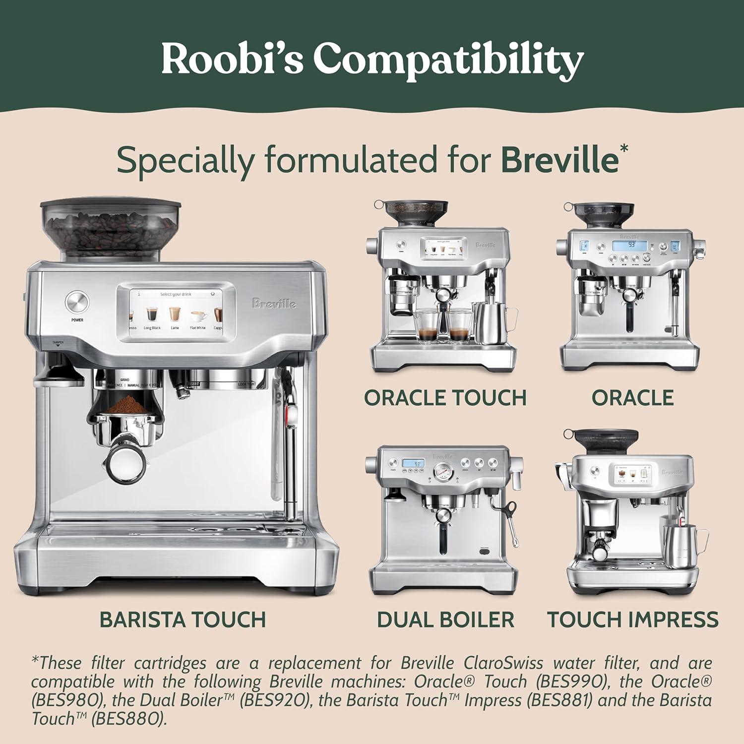 image:imageRoobi Breville Compatible Espresso Machine Cleaning amp Maintenance Kit Includes 52 Breville Cleaning Tablets and 6 Water Filters Carbon Neutral 1 Year SupplyClaro Swiss Cleaning Kit
