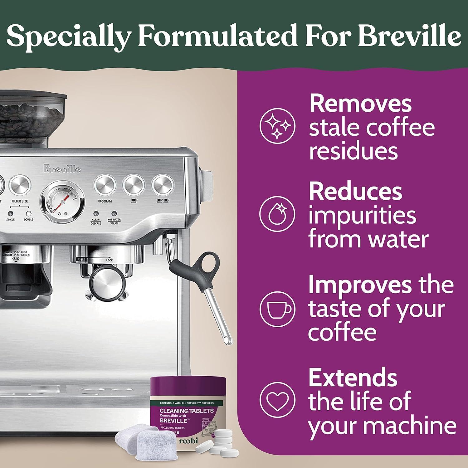 image:imageRoobi Breville Compatible Espresso Machine Cleaning amp Maintenance Kit Includes 52 Breville Cleaning Tablets and 6 Water Filters Carbon Neutral 1 Year SupplyCleaning Kit