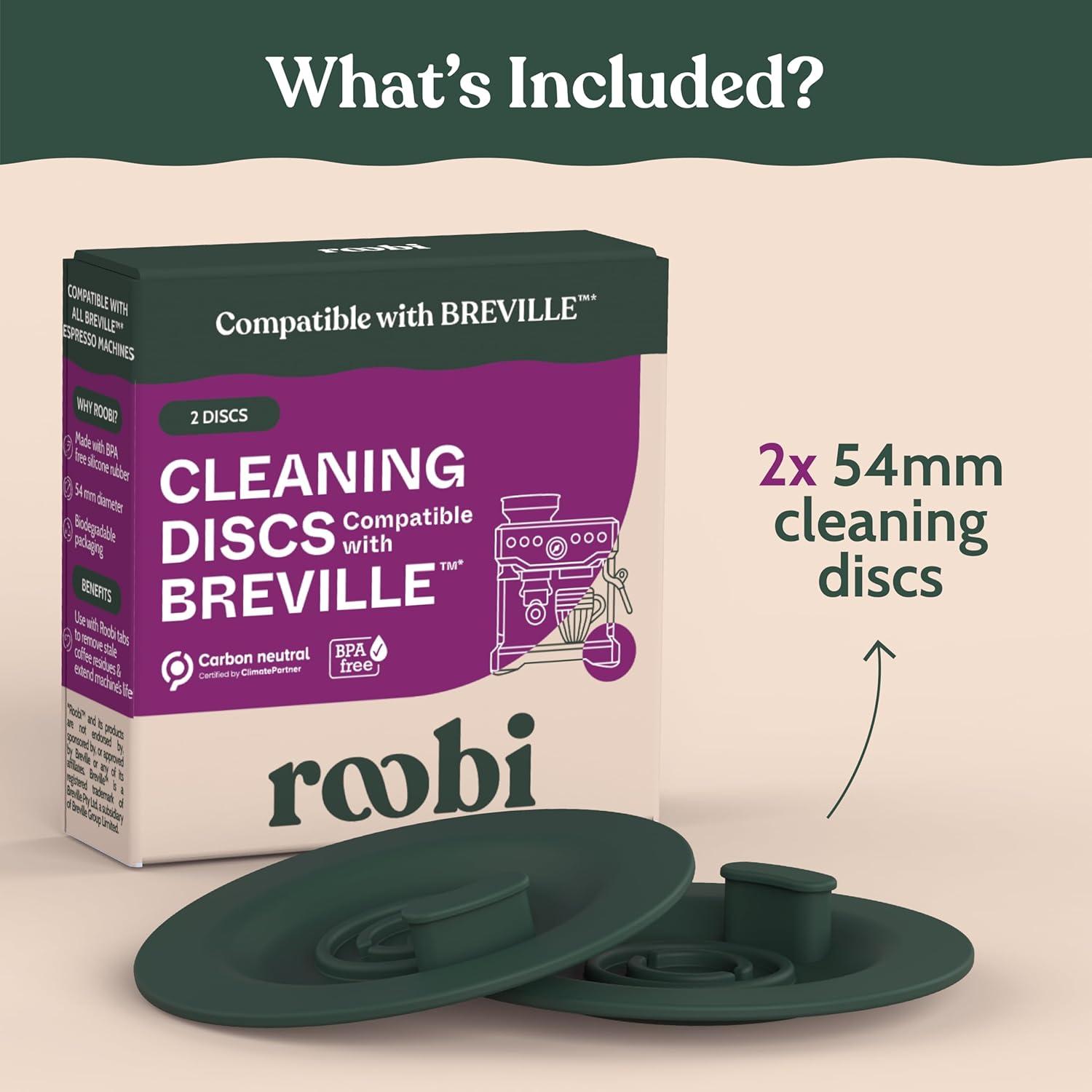 image:imageRoobi Breville Compatible Espresso Machine Cleaning amp Maintenance Kit Includes 52 Breville Cleaning Tablets and 6 Water Filters Carbon Neutral 1 Year SupplyCleaning Disc
