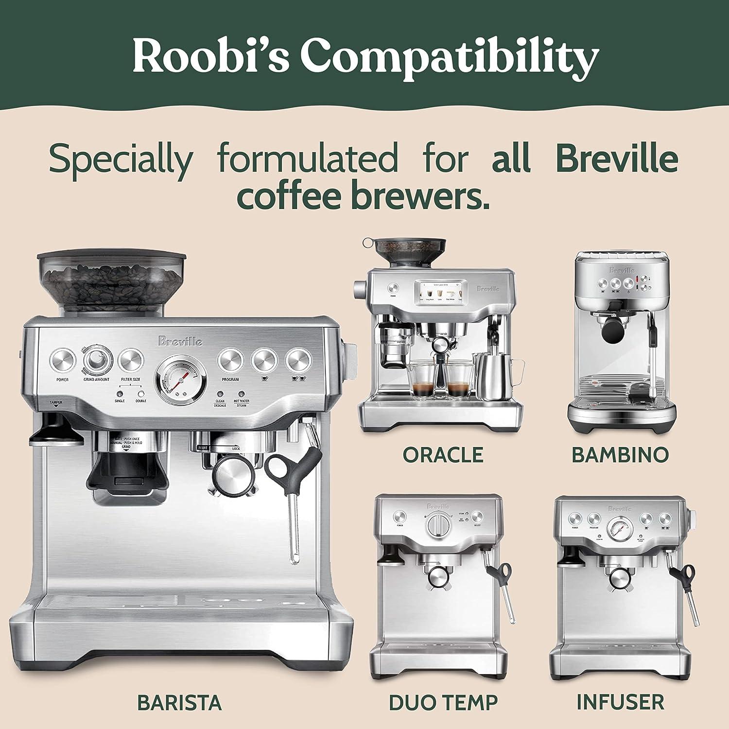 image:imageRoobi Breville Compatible Espresso Machine Cleaning amp Maintenance Kit Includes 52 Breville Cleaning Tablets and 6 Water Filters Carbon Neutral 1 Year SupplyDescaling Solution