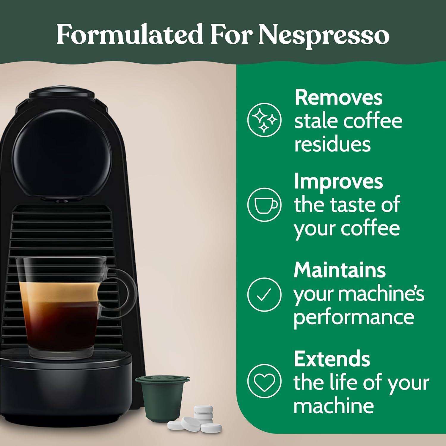 image:imageRoobi Cleaning Pods Compatible with Nespresso Includes 1 Reusable Pod amp 12 Cleaning Tablets Specially Formulated for Originaline Machines 1 Year SupplyCleaning Pods