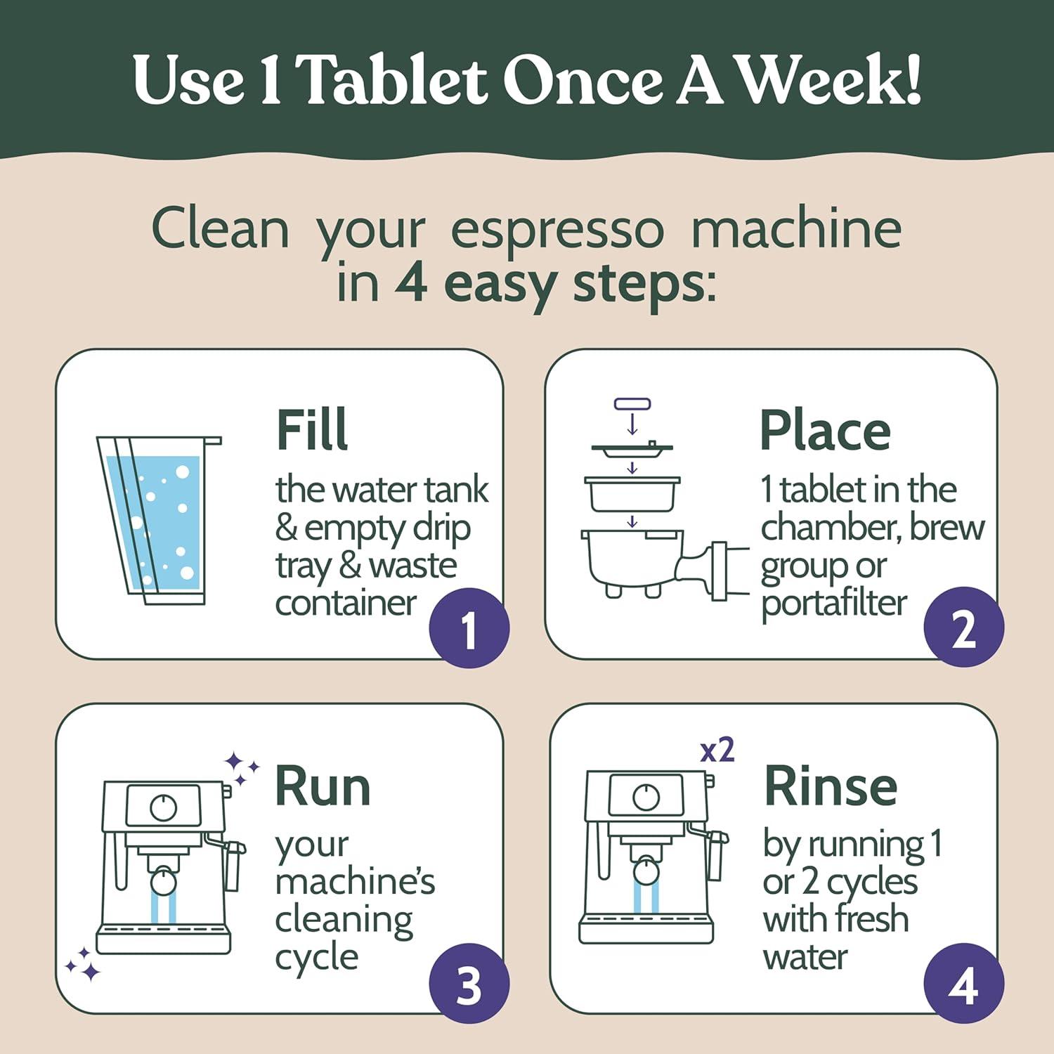 image:imageRoobi Espresso Machine Cleaning Tablets Coffee Machine Cleaner Tabs 100 Count Carbon Neutral Espresso Clean PackCleaning Tablets