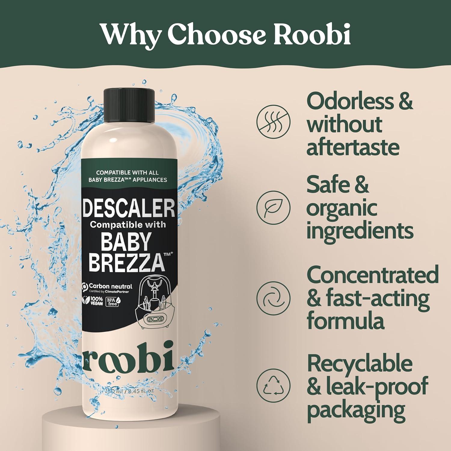 image:imageRoobi Hepa Filters Compatible with Baby Brezza Specially Formulated for Washer Pro 4 Carbon Neutral Replacement PackDescaling Solution