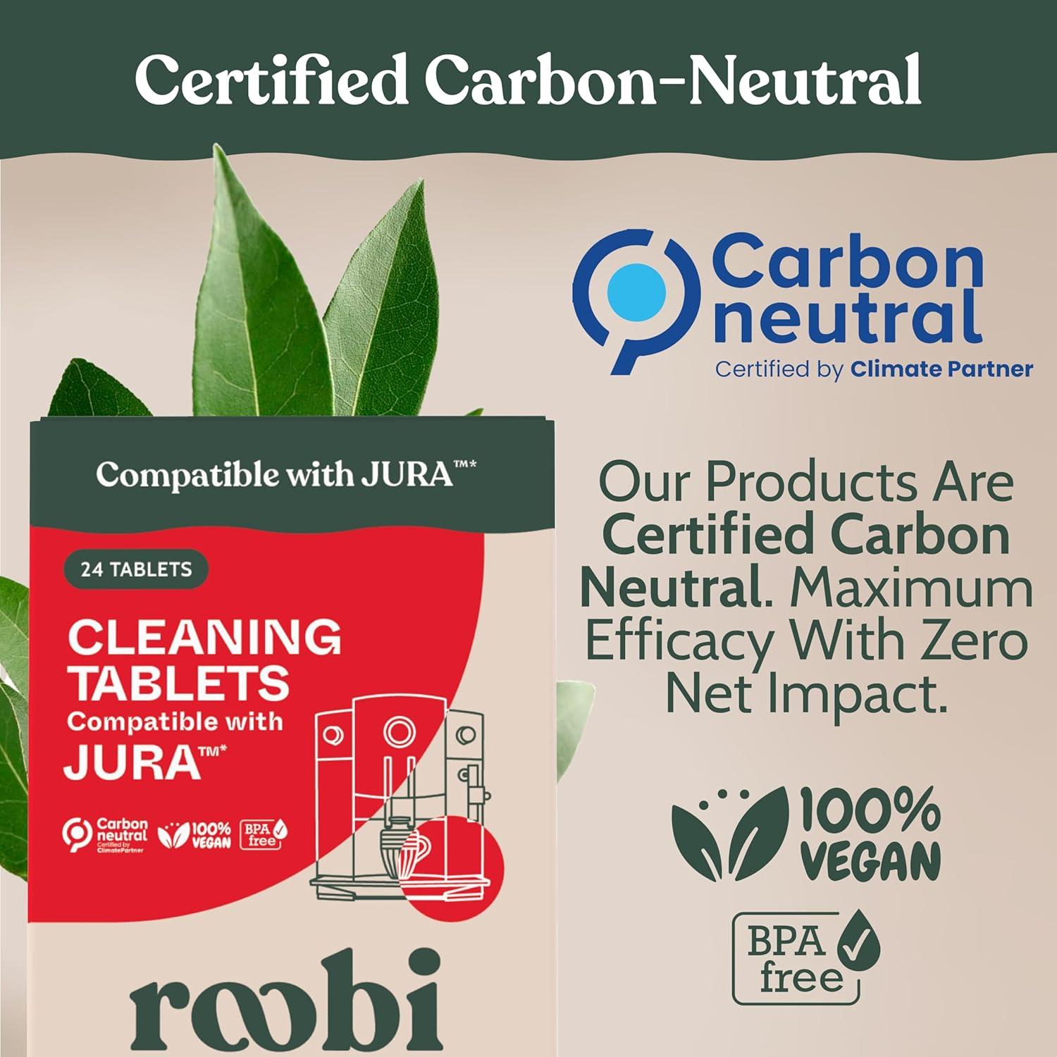 image:imageRoobi Jura Compatible Descaling Tablets 12 Jura Descaling Tablets for Automatic Espresso Coffee Machines 100 Vegan Carbon NeutralCleaning Tablets