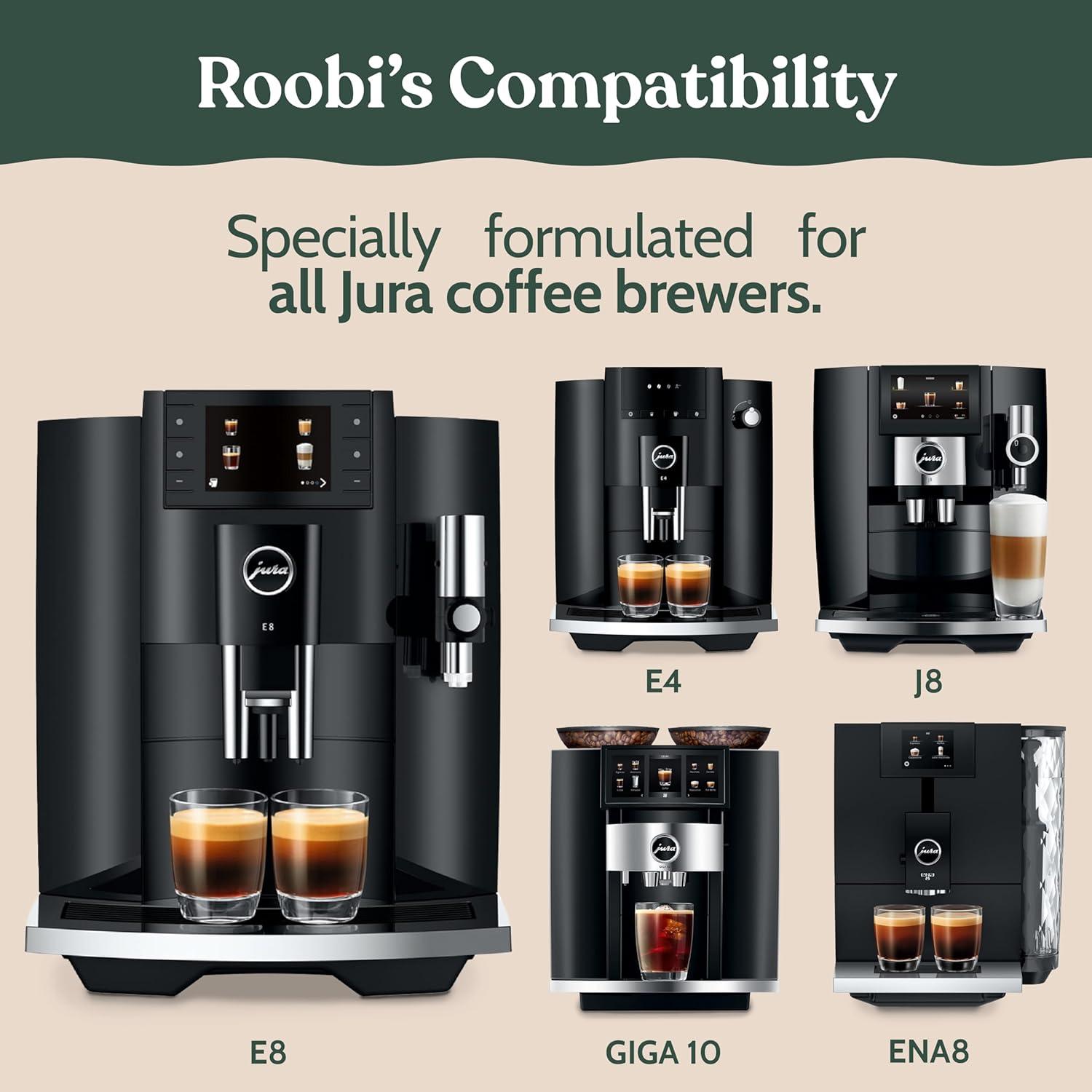 image:imageRoobi Jura Compatible Descaling Tablets 12 Jura Descaling Tablets for Automatic Espresso Coffee Machines 100 Vegan Carbon NeutralMilk Cleaning Powder