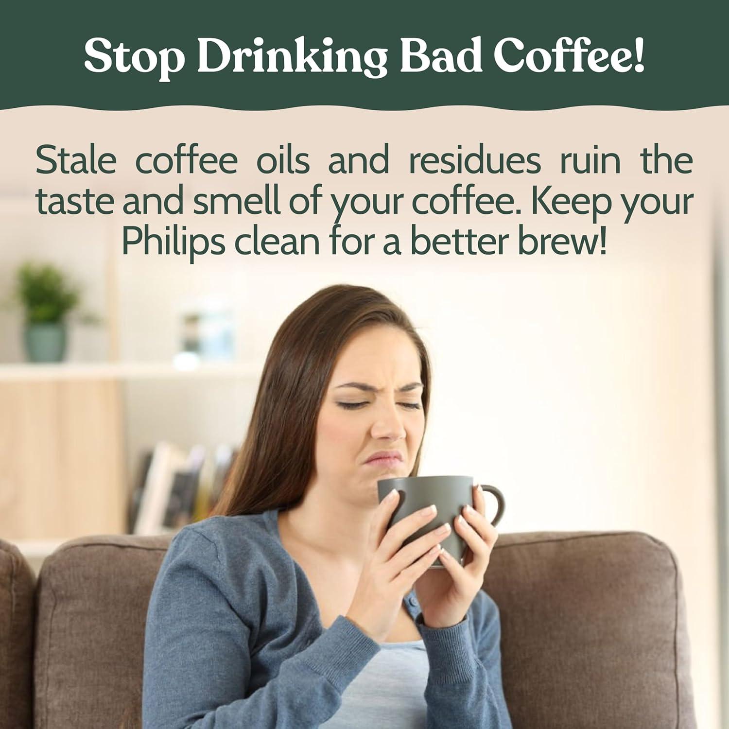 image:imageRoobi Philips Compatible Descaling Solution amp Cleaner Specially Formulated for Philips Espresso Machines Carbon Neutral Descaler Kit 2 Uses per Bottle 2 PackCleaning Kit