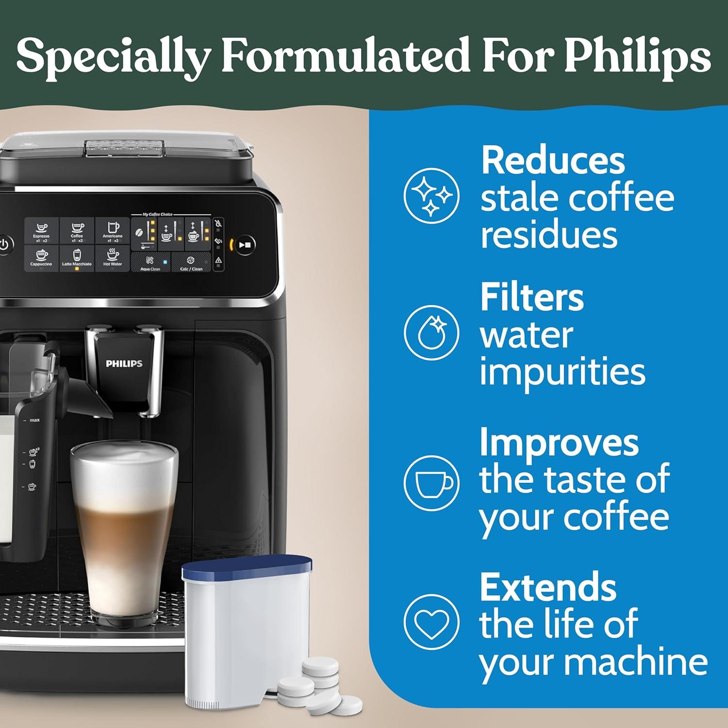image:imageRoobi Philips Compatible Descaling Solution amp Cleaner Specially Formulated for Philips Espresso Machines Carbon Neutral Descaler Kit 2 Uses per Bottle 2 PackCleaning Kit