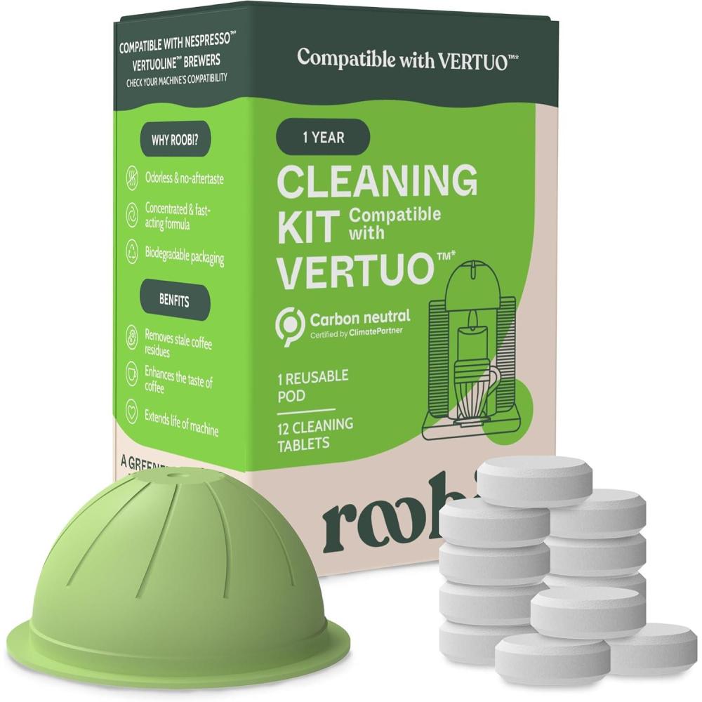 image:imageNespresso Vertuo Compatible Descaling Solution EcoFriendly Formula to Clean amp Descale Your Nespresso Vertuoline Machine 2 Uses per Bottle 2 Pack Carbon Neutral Vertuo Descaling KitCleaning Tablets