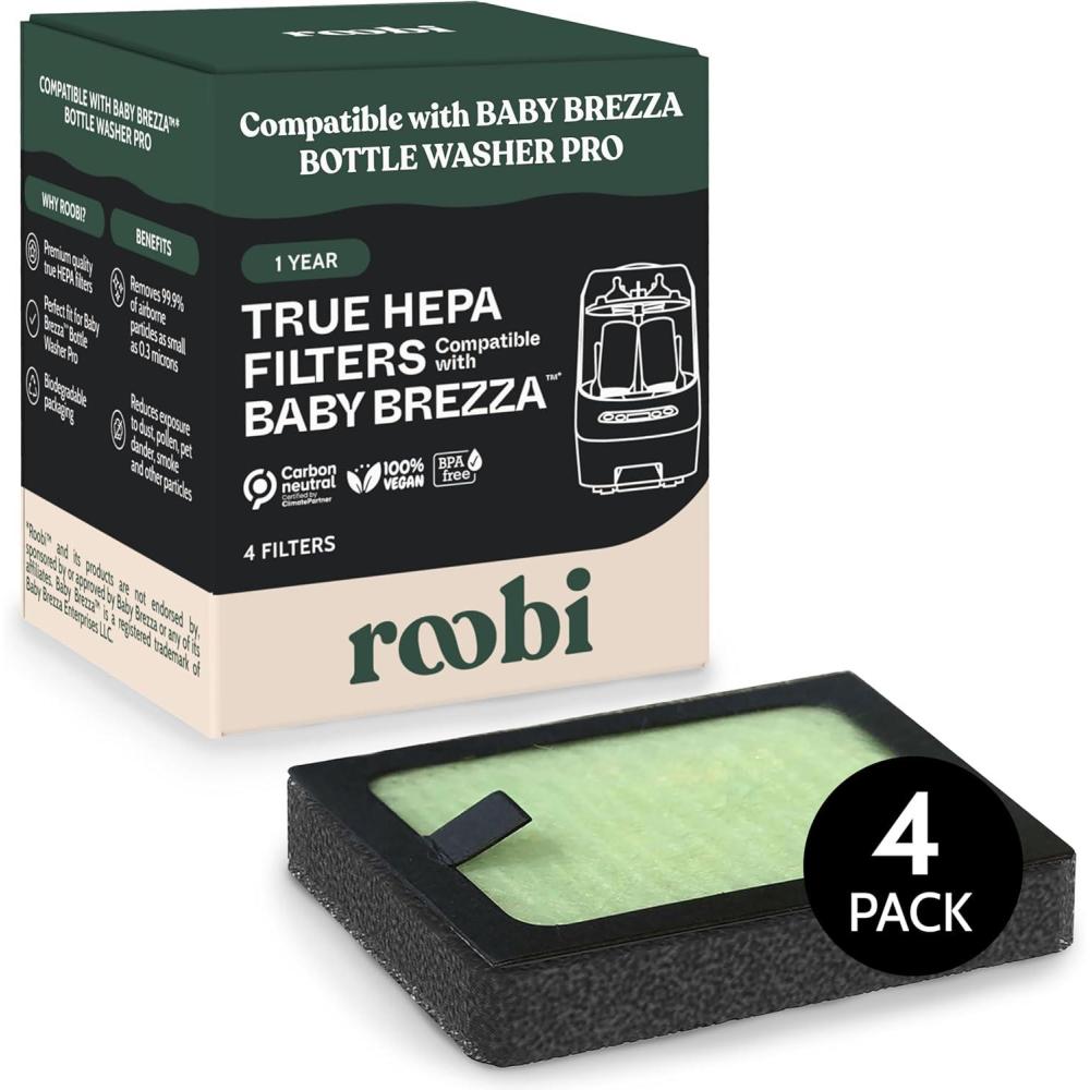 image:imageRoobi Hepa Filters Compatible with Baby Brezza Specially Formulated for Washer Pro 4 Carbon Neutral Replacement PackHepa Filters