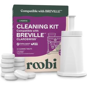 image:imageRoobi Breville Compatible Espresso Machine Cleaning amp Maintenance Kit Includes 52 Breville Cleaning Tablets and 6 Water Filters Carbon Neutral 1 Year SupplyClaro Swiss Cleaning Kit