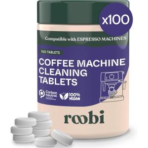 image:imageRoobi Espresso Machine Cleaning Tablets Coffee Machine Cleaner Tabs 100 Count Carbon Neutral Espresso Clean PackCleaning Tablets