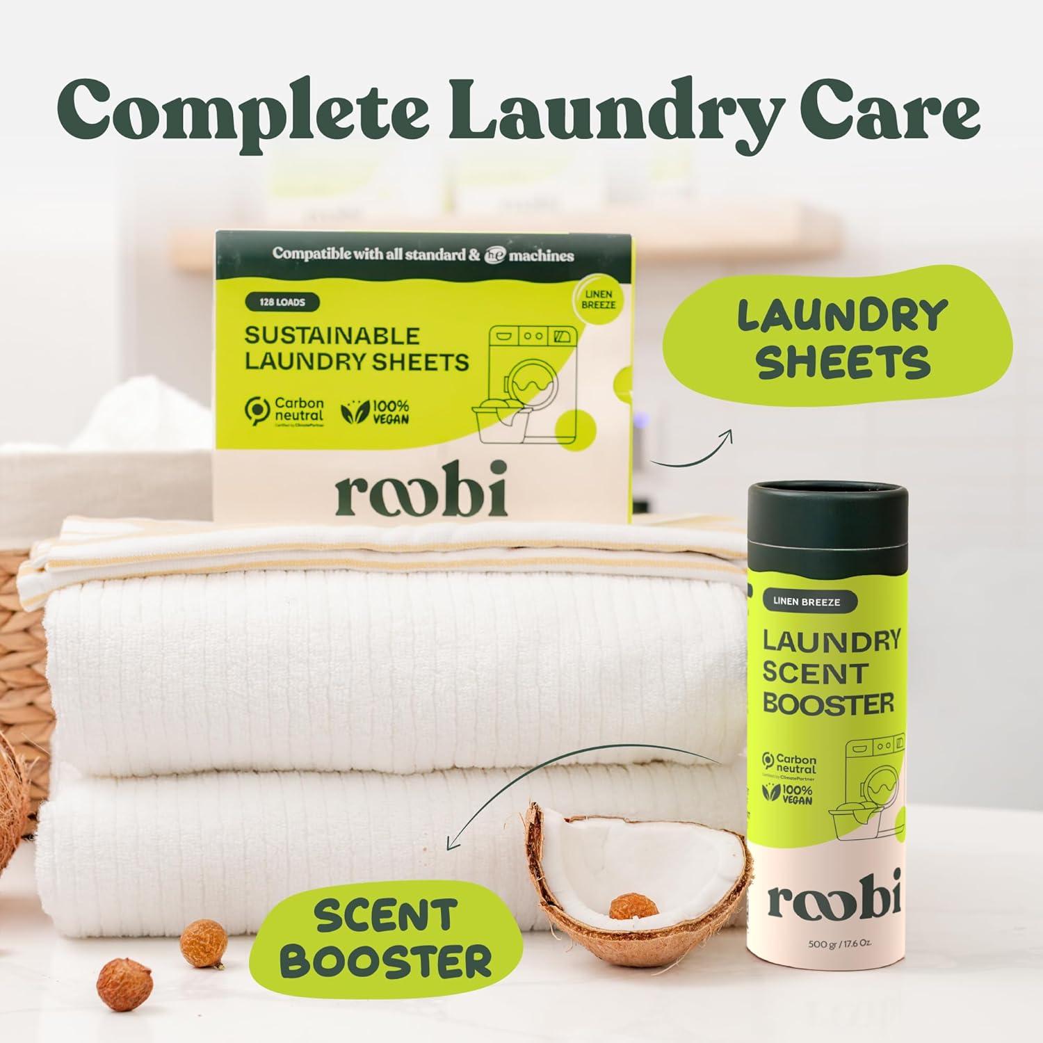image:imageRoobi Sustainable Laundry Scent Booster Beads Linen Breeze Fragrance Laundry Beads 500 gr Bulk Booster Pack Carbon Neutral 100 Vegan500g Beads