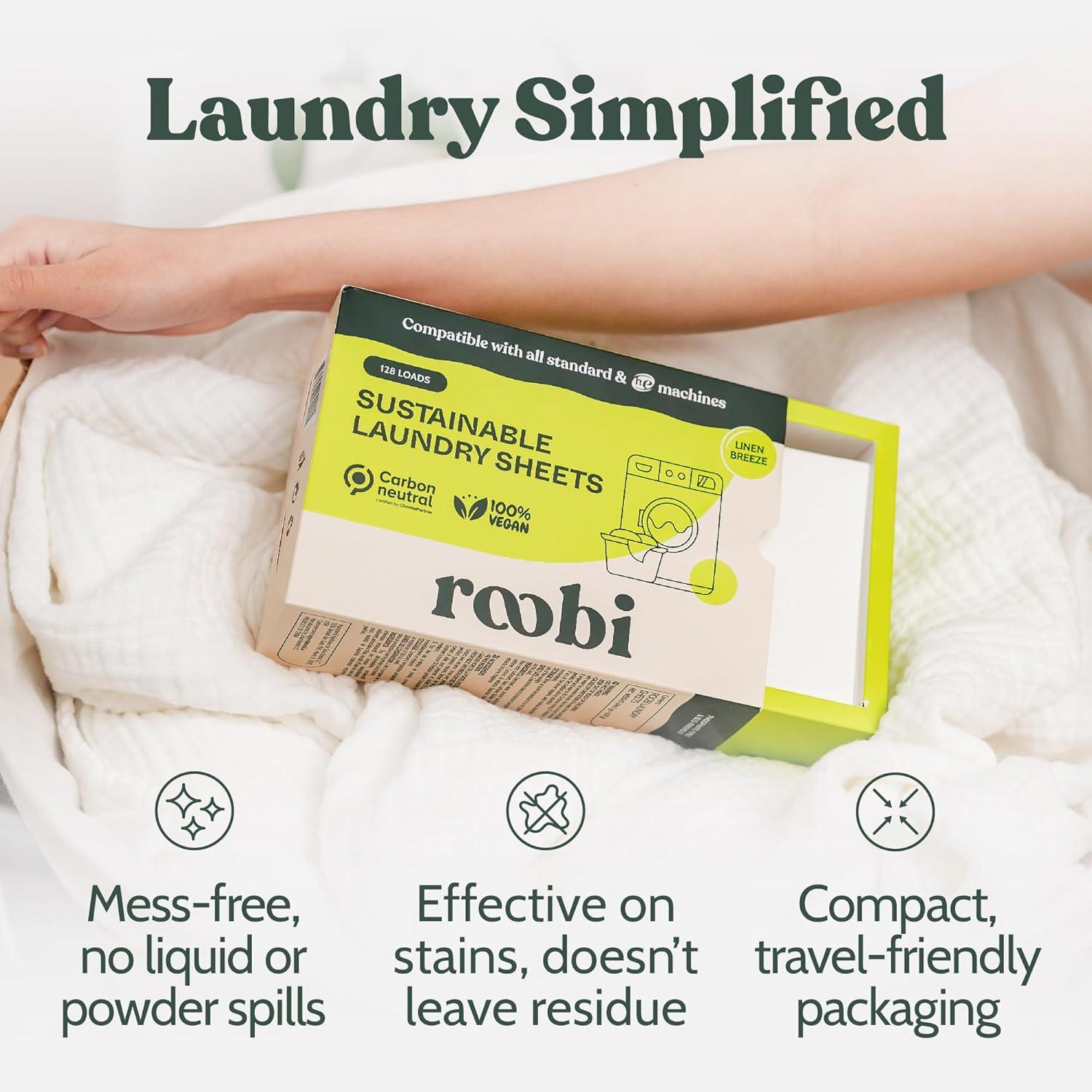 image:imageRoobi Sustainable Laundry Scent Booster Beads Linen Breeze Fragrance Laundry Beads 500 gr Bulk Booster Pack Carbon Neutral 100 VeganLaundry Sheets