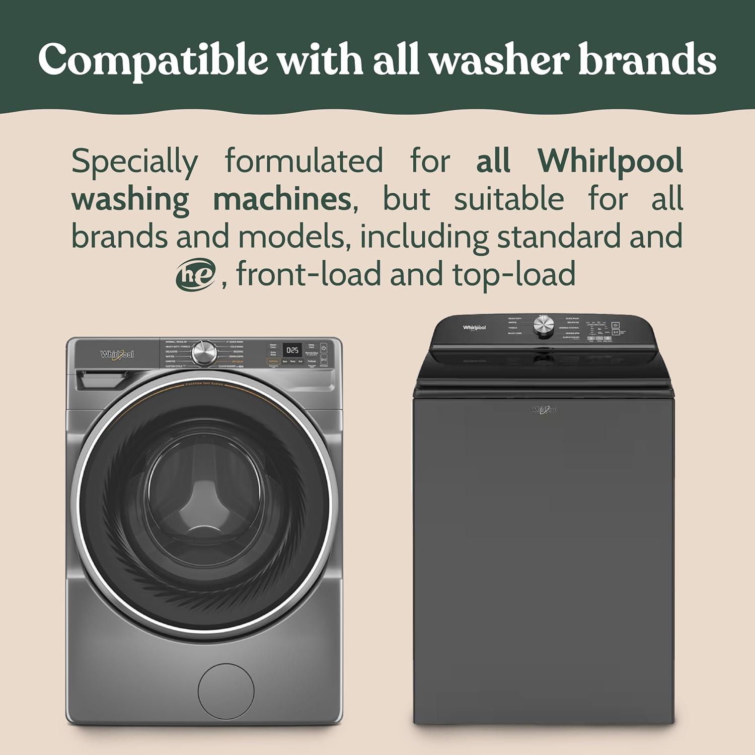 image:imageRoobi Washing Machine Cleaner Tablets Compatible with Maytag and All Washing Machine Brands and Models Septic Safe Deep Clean Formula CarbonNeutral 24Pack Cleaning TabletsWhirlpool Cleaner
