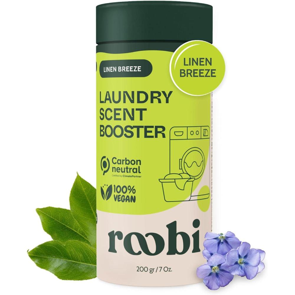 image:imageRoobi Sustainable Laundry Scent Booster Beads Linen Breeze Fragrance Laundry Beads 500 gr Bulk Booster Pack Carbon Neutral 100 Vegan200g Beads