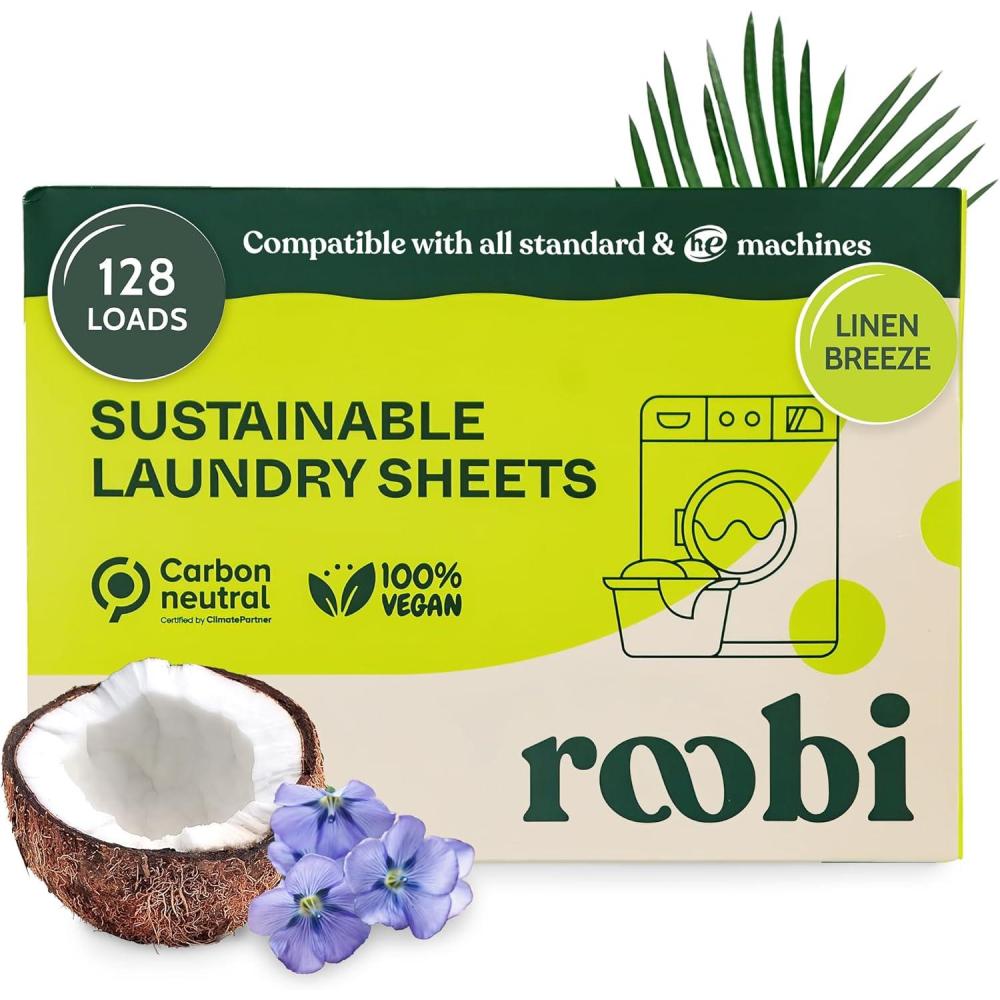 image:imageRoobi Sustainable Laundry Scent Booster Beads Linen Breeze Fragrance Laundry Beads 500 gr Bulk Booster Pack Carbon Neutral 100 VeganLaundry Sheets
